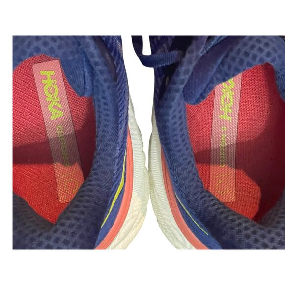 HOKA Clifton 9 Shoes Evening Sky Coral Women’s 9 B Running Walking Comfort - Picture 9 of 13